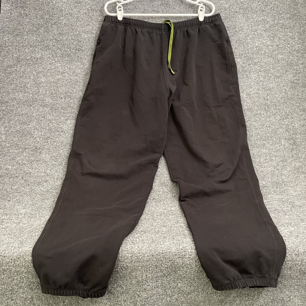 Adidas Equipment Sweatpants Mens L Fleece Ankle Zip Black Vintage 90s
